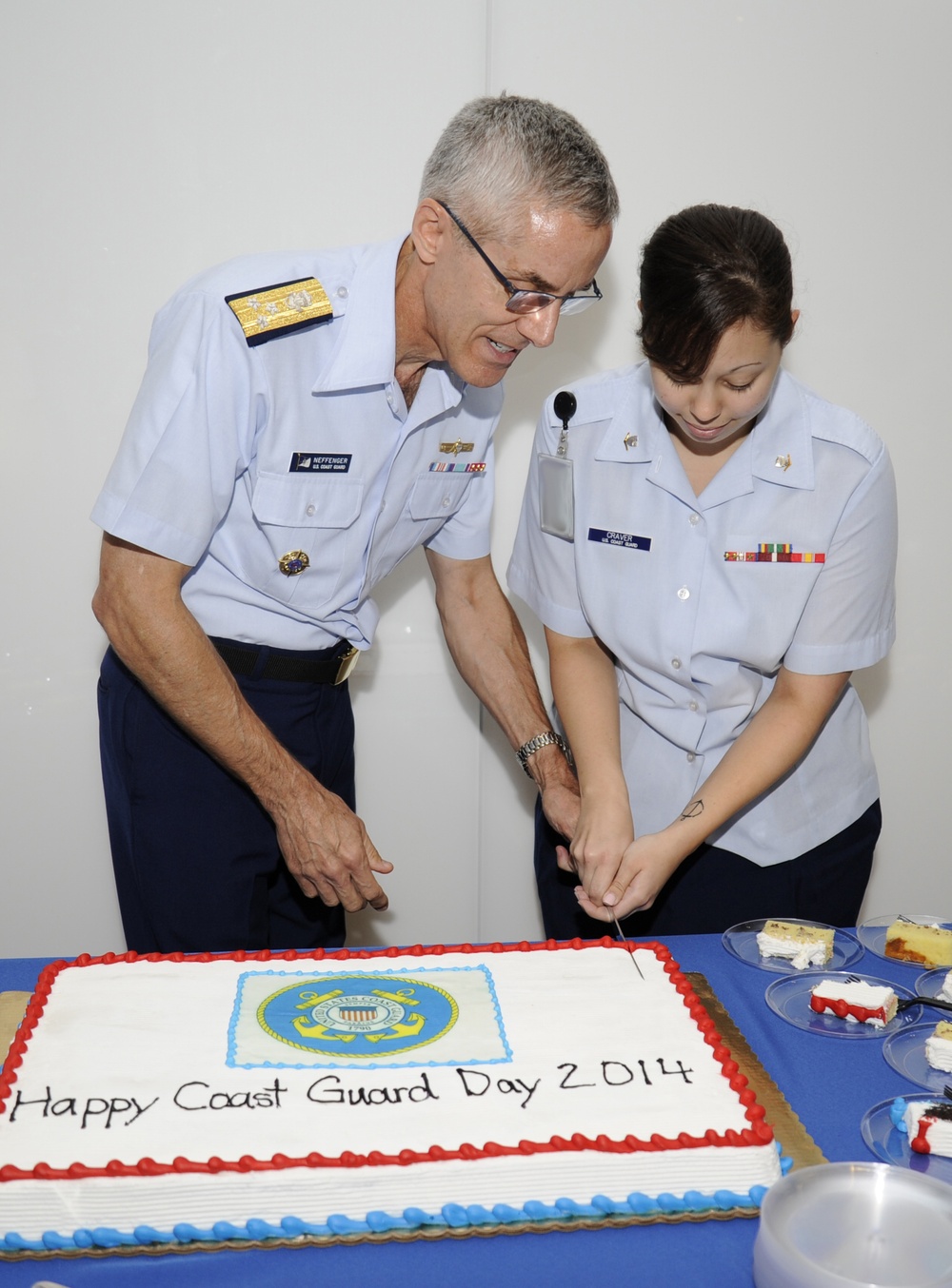 Coast Guard Day cake-cutting