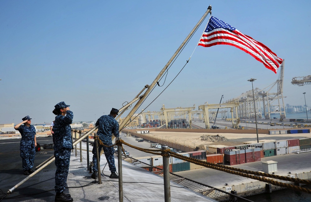 Aboard the aircraft carrier USS George H.W. Bush