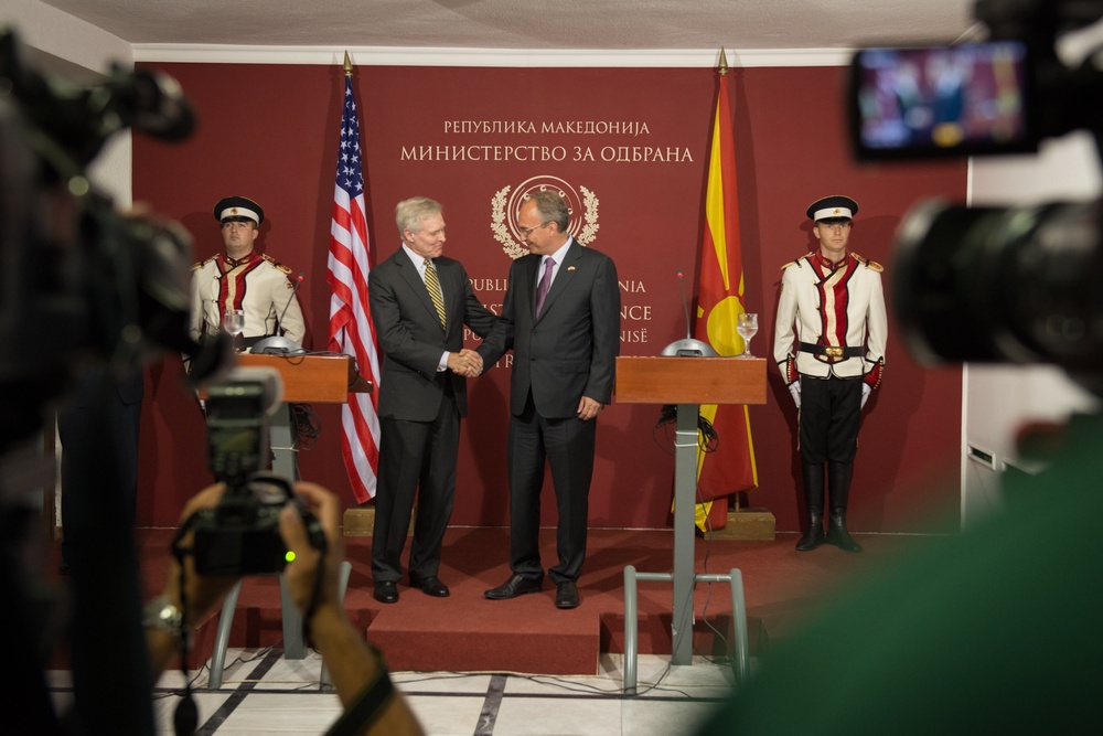 Press conference at the Macedonian Ministry of Defense