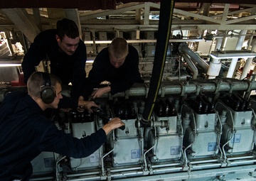 USS Anchorage sailors at work