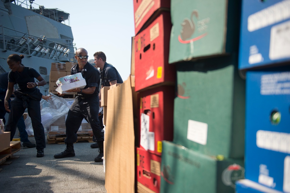 USS Arleigh Burke replenishment at sea