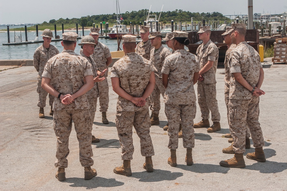 Logistics Marines take tour of USNS Wright