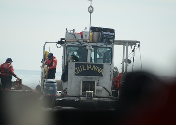 Coast Guard conducts gold dredge boardings in Nome, Alaska
