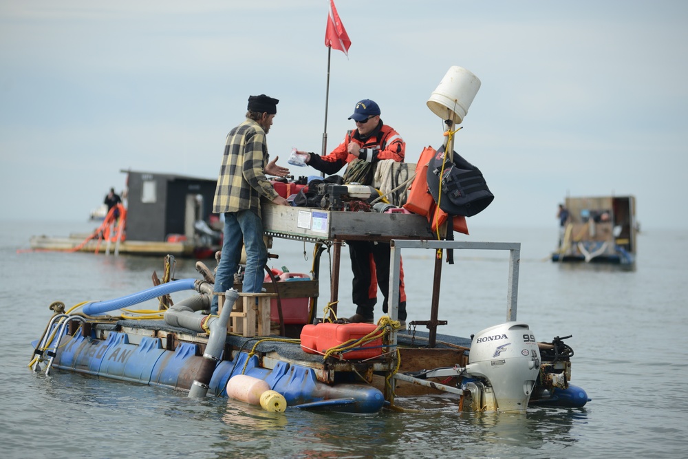 Coast Guard conducts gold dredge boardings in Nome, Alaska