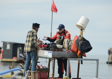 Coast Guard conducts gold dredge boardings in Nome, Alaska