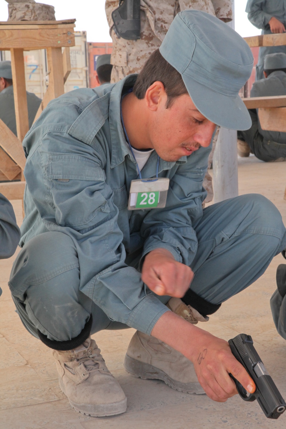 Practicing with a pistol