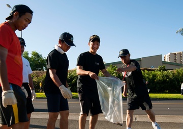 Japanese Sailors organized base cleanup