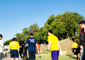 Japanese Sailors organized joint base cleanup