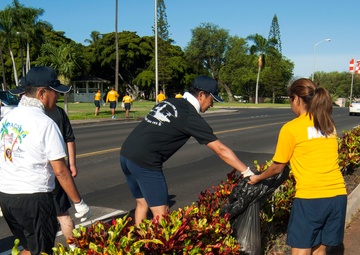Japanese Sailors organized joint base cleanup
