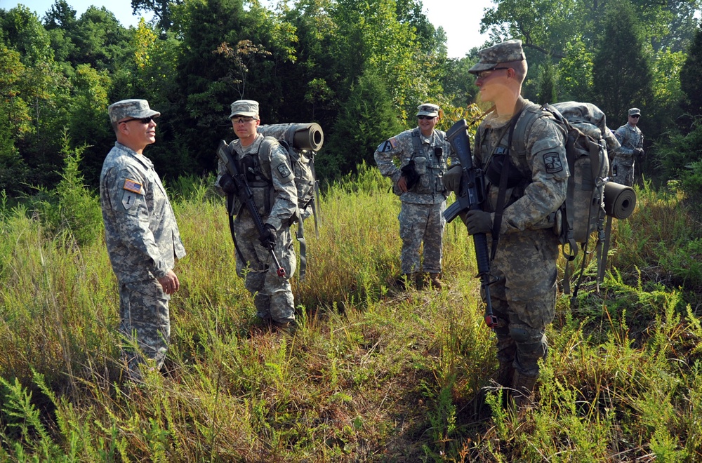 Maj. Gen. Puster visits Cadet Summer Training Emphasizing the Army Profession and leadership development