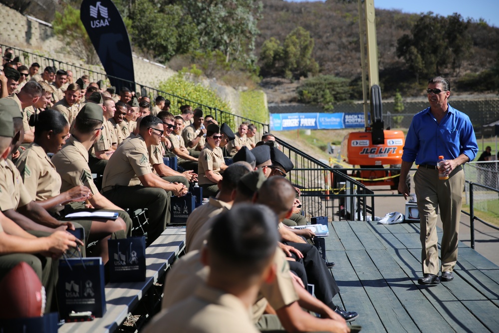 Marines, Sailors attend San Diego Chargers training