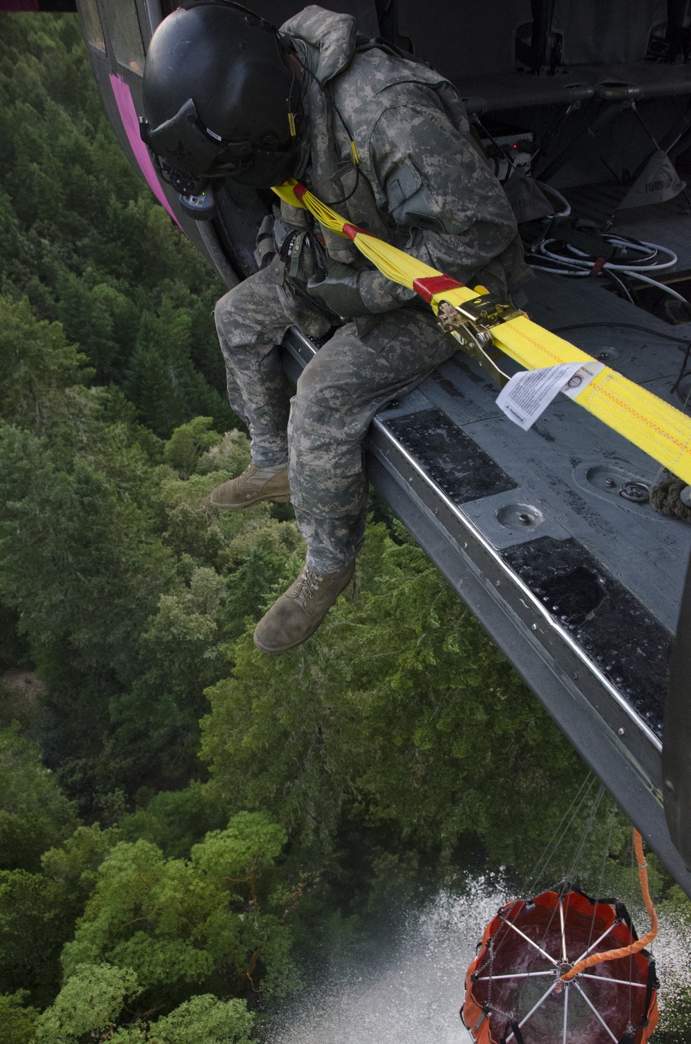 California National Guard conducts drench warfare on the Lodge Complex fire