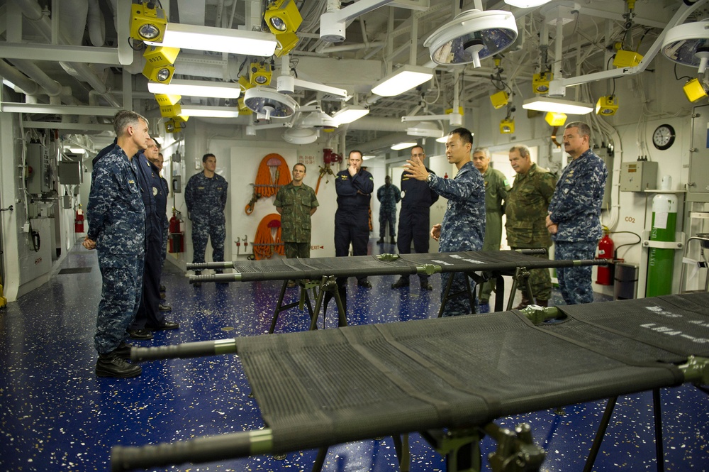 Brazilian VIPs tour USS America