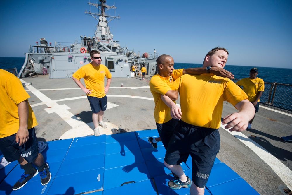 USS Arleigh Burke action