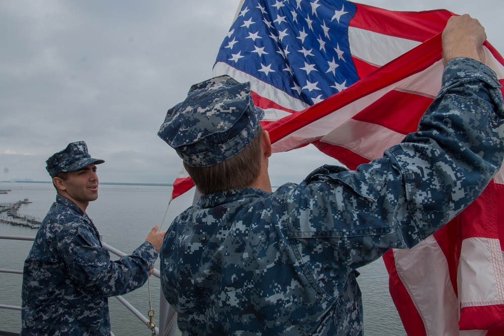 USS Iwo Jima sailors at work