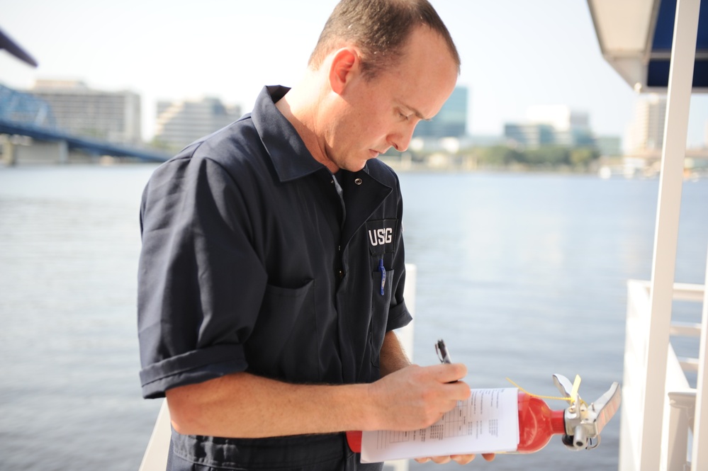 Downtown Jacksonville water taxi inspections