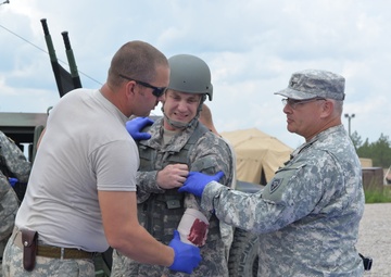 Training to save a life: North Carolina medics hold exercise at Fort Bragg