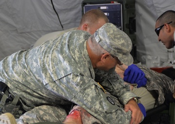 Training to save a life: North Carolina medics hold exercise at Fort Bragg