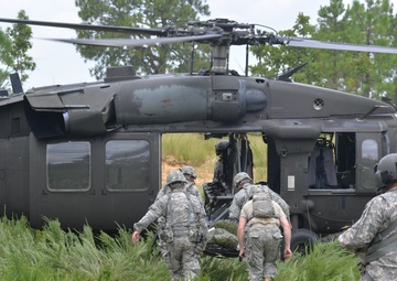 Training to save a life: North Carolina medics hold exercise at Fort Bragg