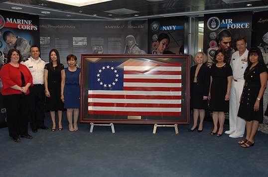 DLA unveils commemorative Betsy Ross flag, honors ‘flag ladies’