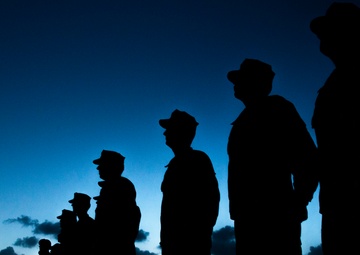 US Navy divers participate in a closing ceremony with Guatemalan divers as part of Southern Partnership Station '14