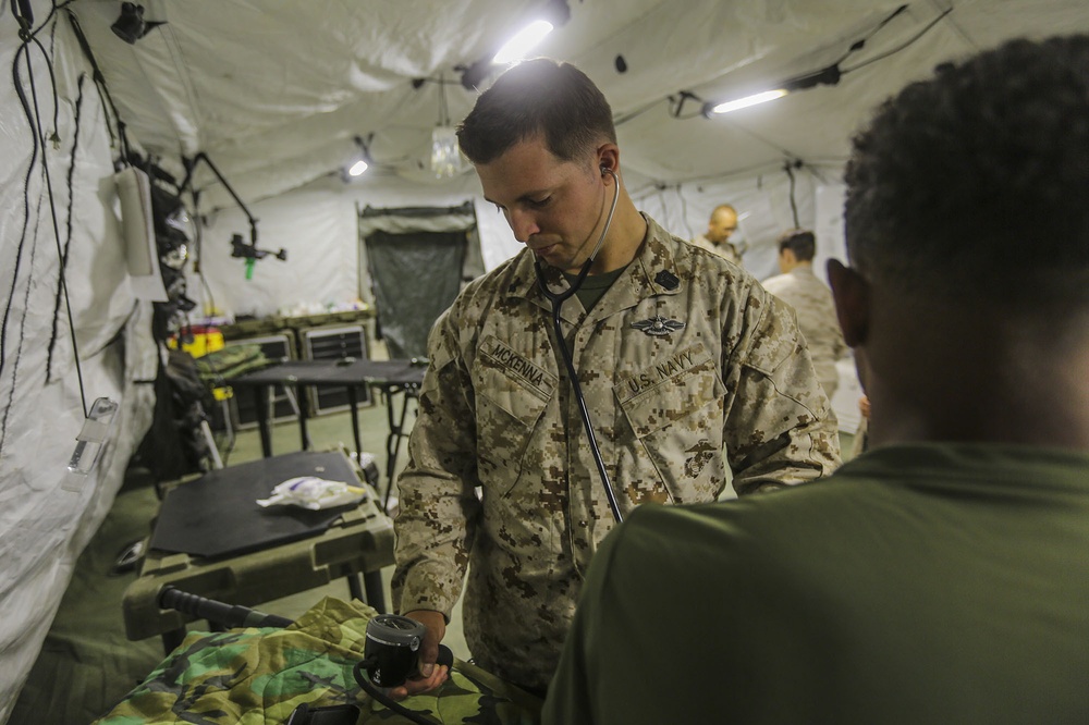 Corpsman supports troops at LSE-14
