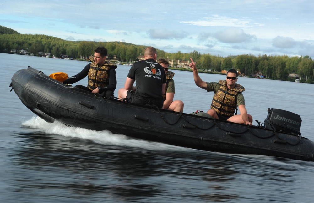 JBER paratroopers conduct water jump