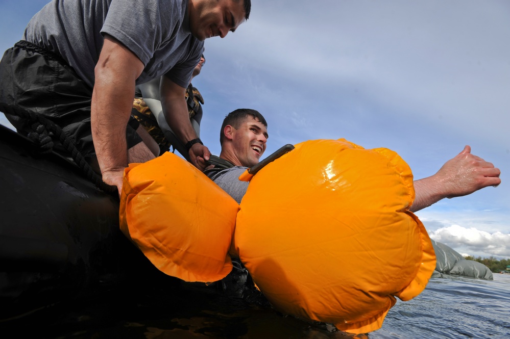 JBER paratroopers conduct water jump