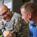 Command sergeant major for the Army National Guard visits with Minnesota National Guard Soldiers