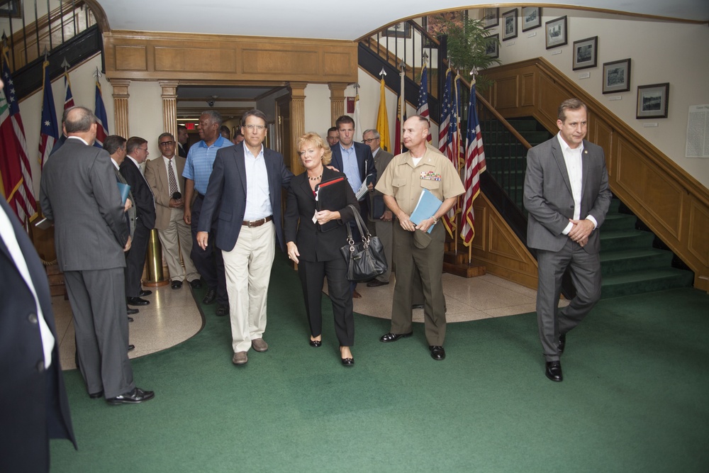 North Carolina Governor Pat McCrory visits Camp Lejeune