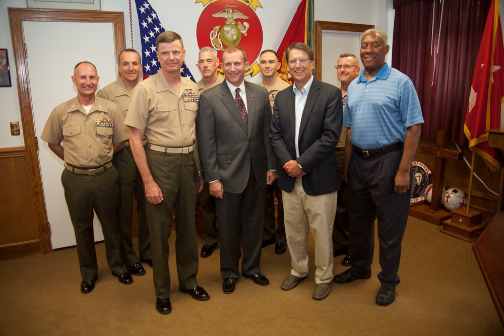North Carolina Governor Pat McCrory visits Camp Lejeune