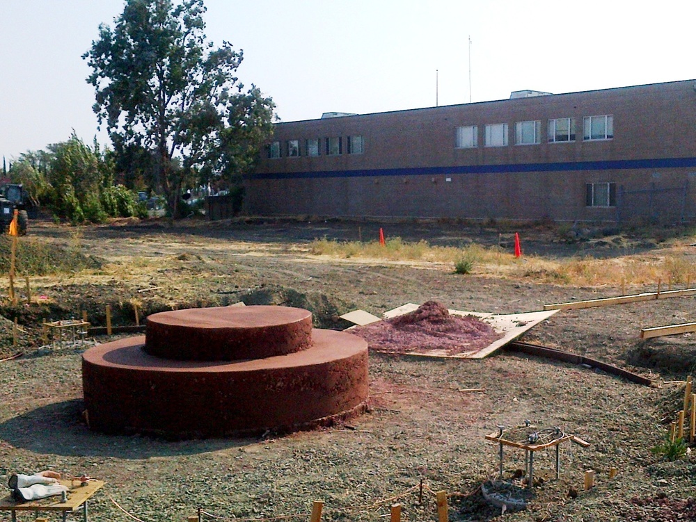 Concrete progress at MP brigade memorial park