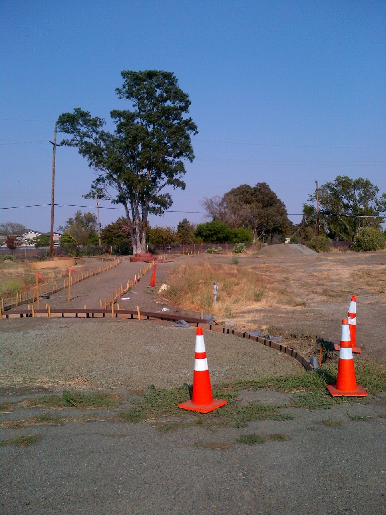 Concrete progress at MP brigade memorial park
