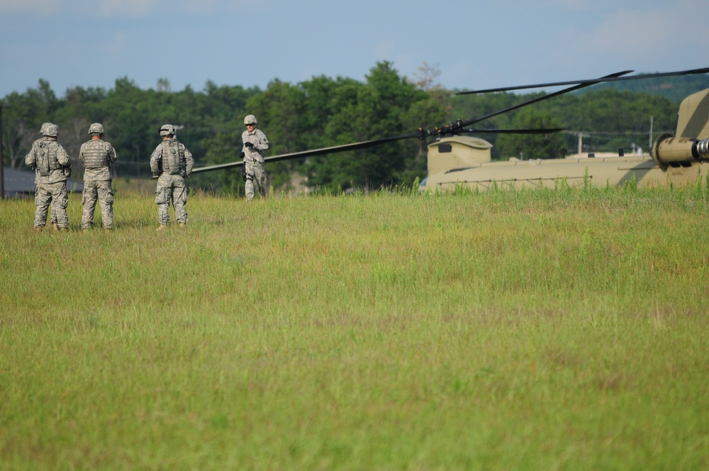 Infantry Red Bulls return from field during annual training