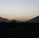Sunset over the mountains near Pir Muhammad School