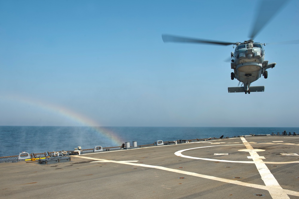 USS Arleigh Burke action