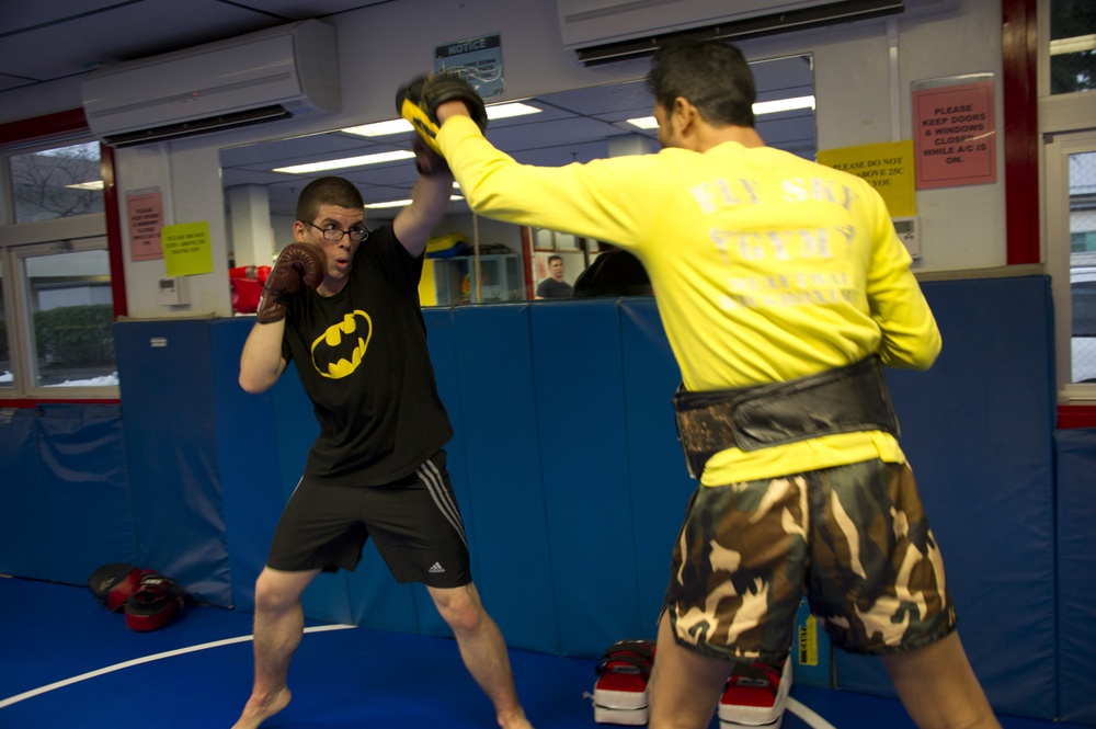 Muay thai class at NAF Atsugi