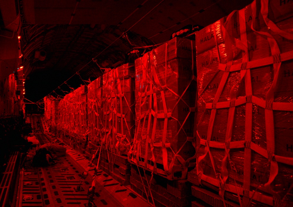 Humanitarian airdrop mission over Iraq