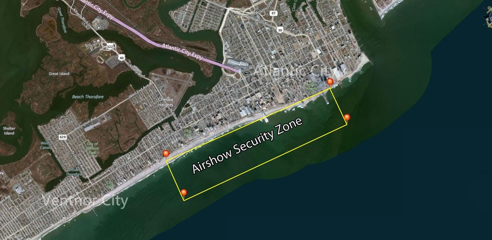Atlantic City Airshow 2014 security zone