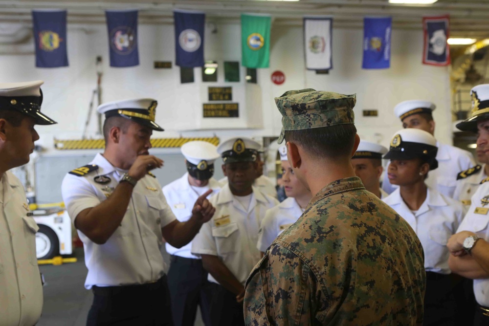 Brazilian military visits USS America