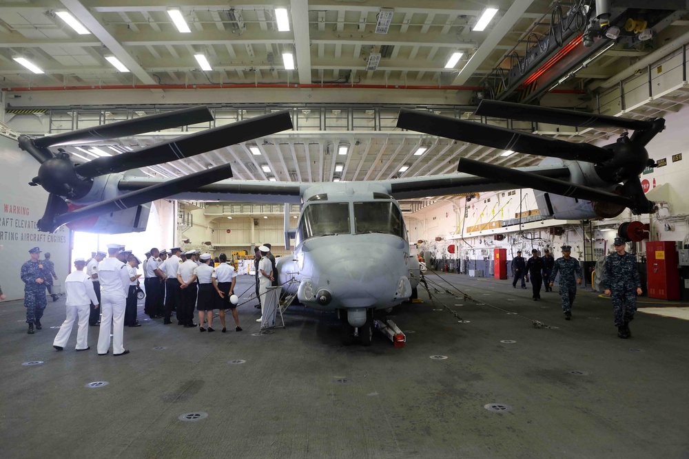 Brazilian military visits USS America