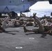 Golf Co. BLT 2/1 conducts PT on the flight deck of the USS Makin Island