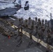 Golf Co. BLT 2/1 conducts PT on the flight deck of the USS Makin Island