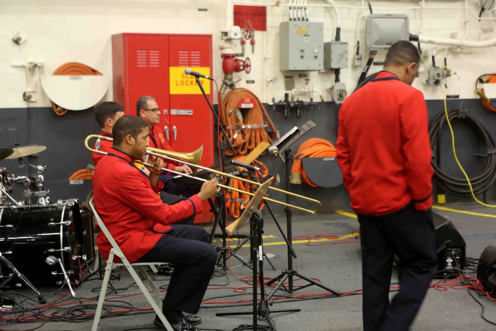 Marines, Sailors host Brazilian guests for reception aboard USS America