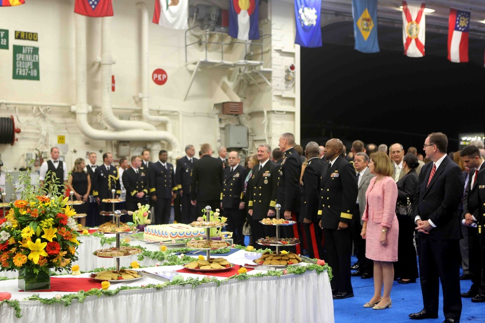 Marines, Sailors host Brazilian guests for reception aboard USS America