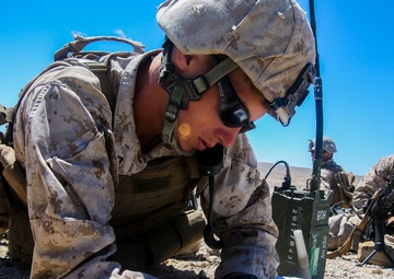 1/1 Marines Call for Fire during Large Scale Exercise 2014