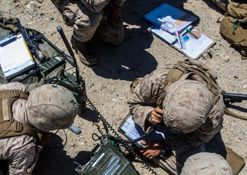 1/1 Marines Call for Fire during Large Scale Exercise 2014