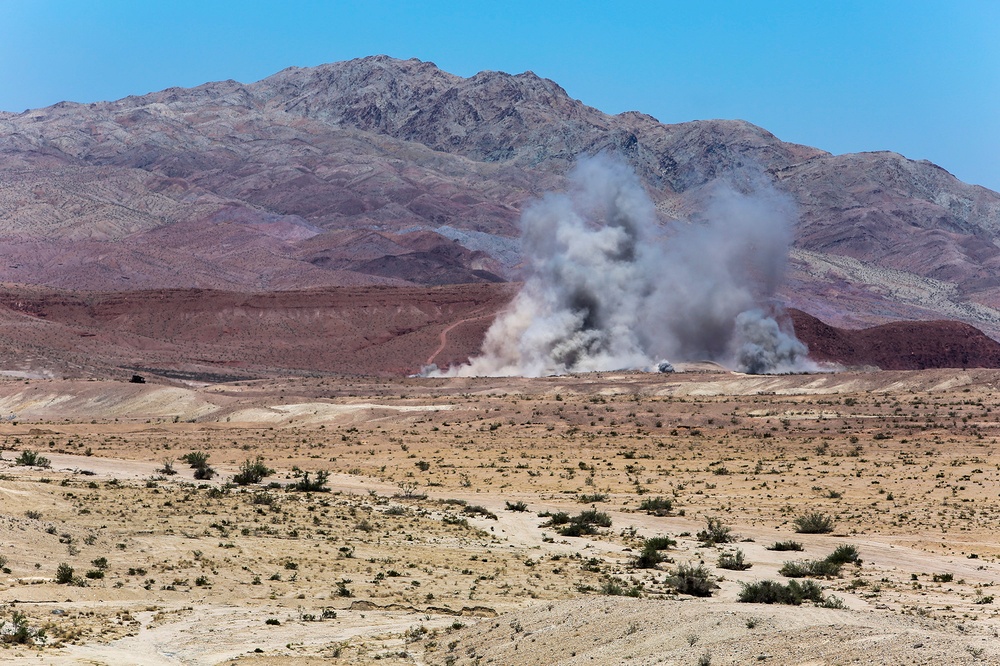 1/1 Marines Call for Fire during Large Scale Exercise 2014