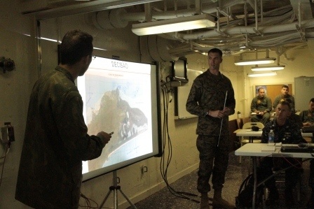 Brazilian Marines, U.S. Sailors and Marines conduct rapid response planning process