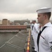 Manning the rails as USS America departs Rio De Janeiro